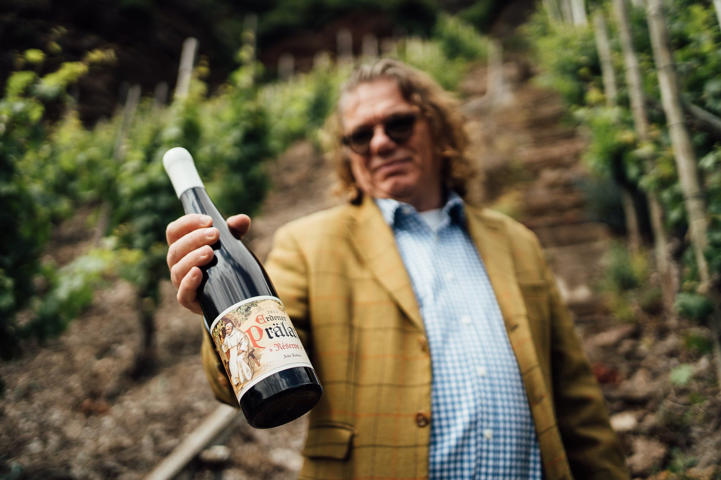 Bild von Ernst F. Loosen am Weinberg
