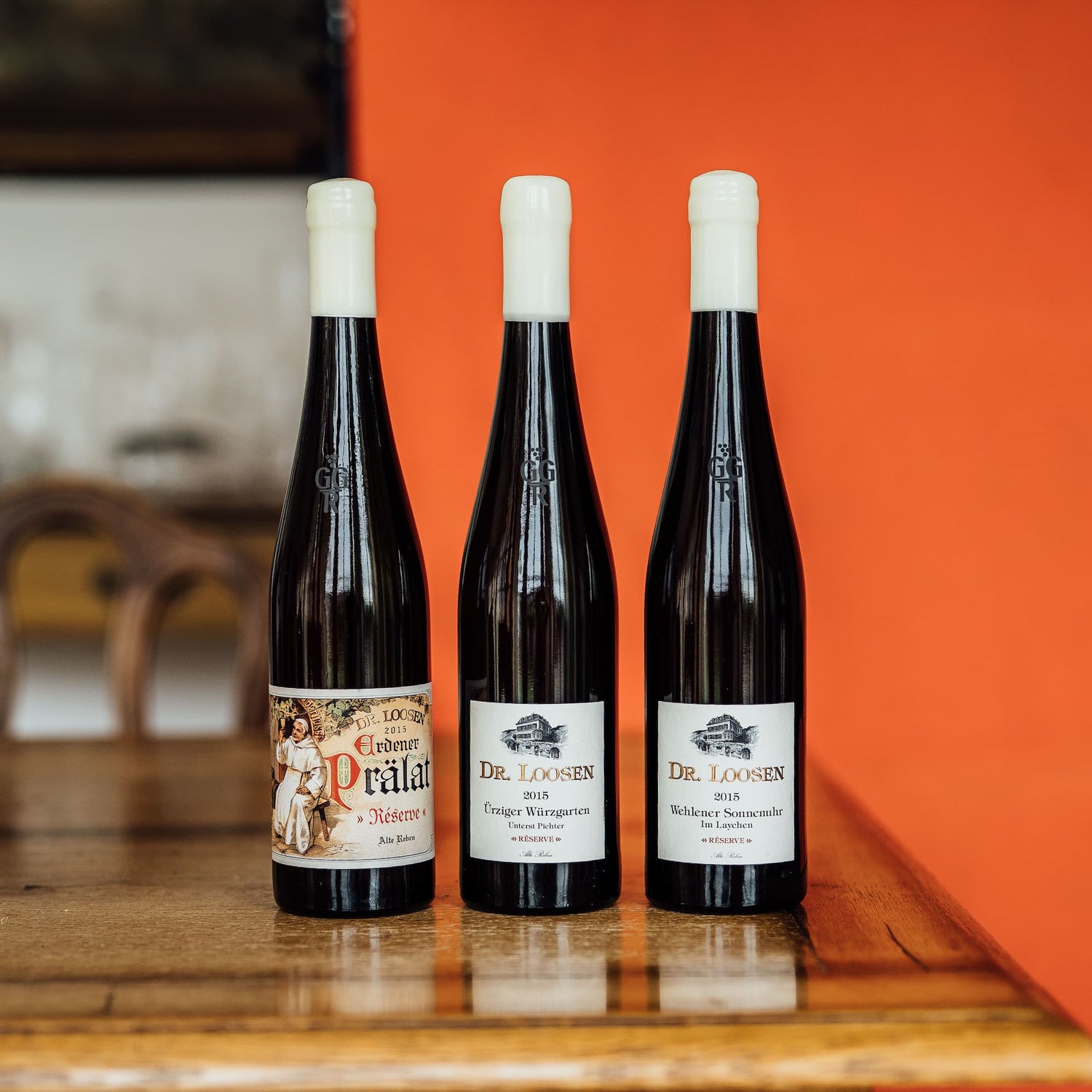 Größe Gewächse-Weinflaschen vom Weingut Doktor Loosen